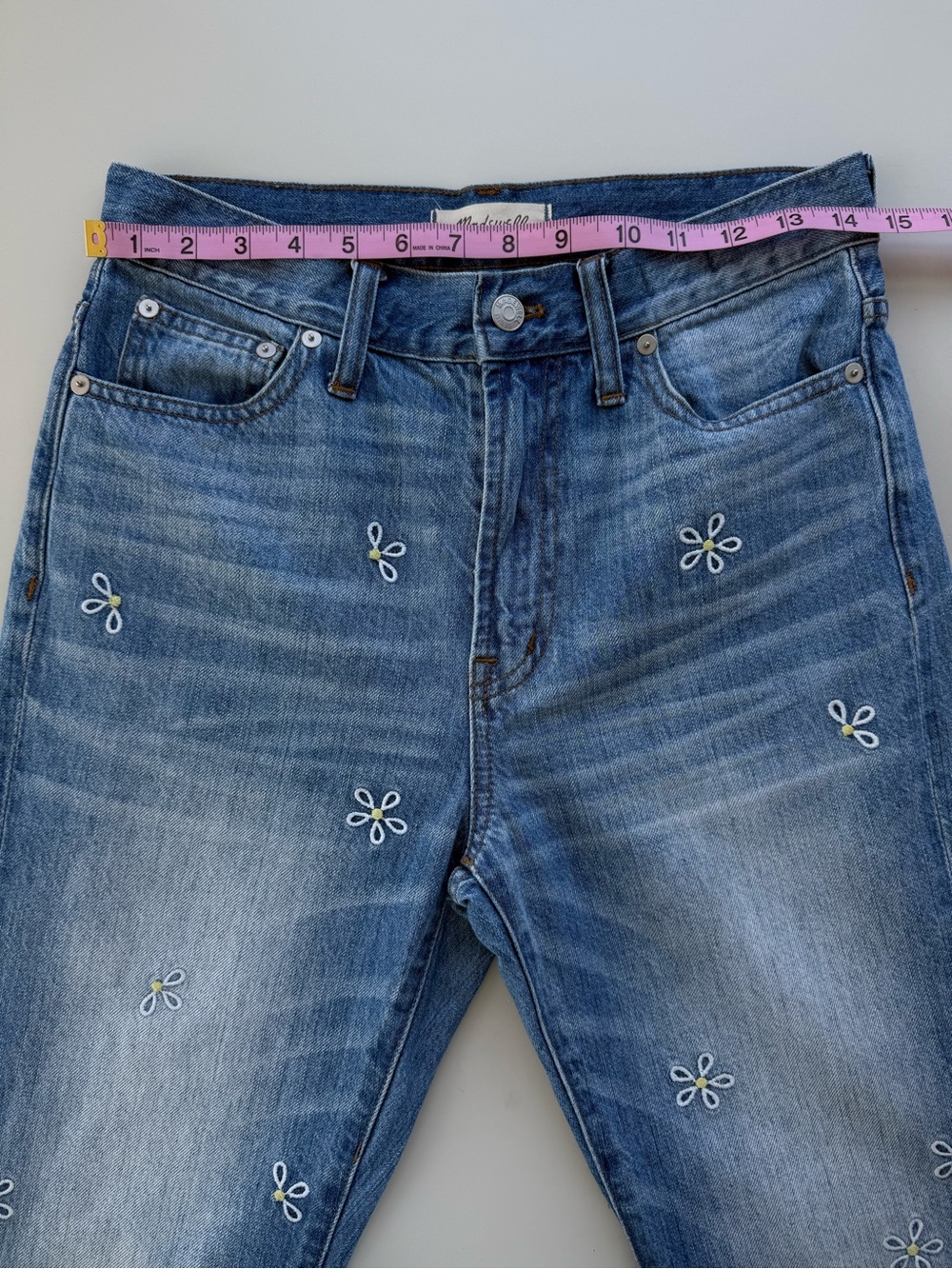 Madewell Daisy Embroidered Perfect Summer Jeans 27 - Picture 7 of 14